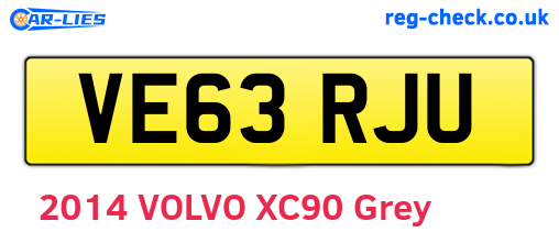VE63RJU are the vehicle registration plates.