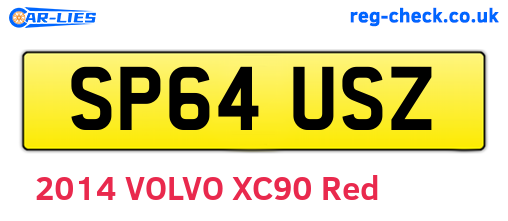 SP64USZ are the vehicle registration plates.