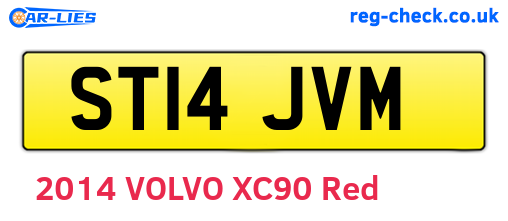 ST14JVM are the vehicle registration plates.
