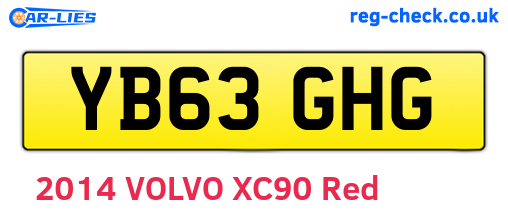 YB63GHG are the vehicle registration plates.
