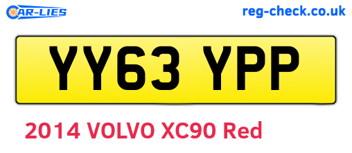 YY63YPP are the vehicle registration plates.