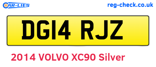 DG14RJZ are the vehicle registration plates.