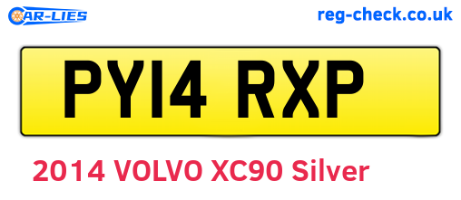 PY14RXP are the vehicle registration plates.