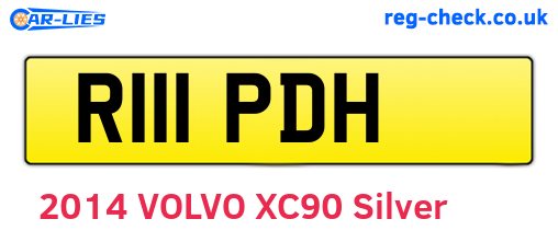 R111PDH are the vehicle registration plates.