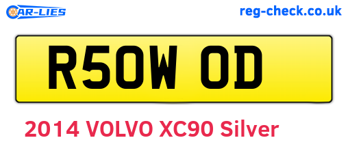 R50WOD are the vehicle registration plates.