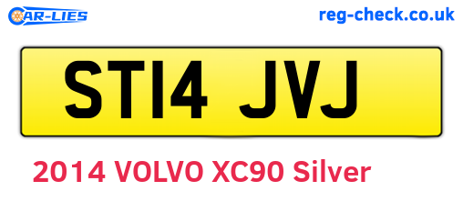 ST14JVJ are the vehicle registration plates.