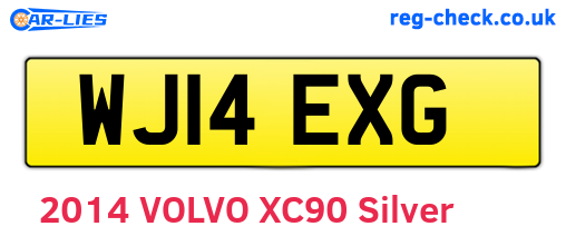 WJ14EXG are the vehicle registration plates.