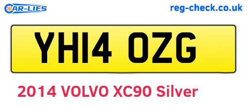 YH14OZG are the vehicle registration plates.