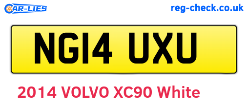NG14UXU are the vehicle registration plates.