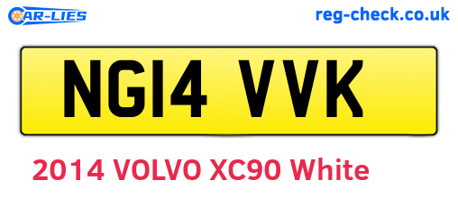 NG14VVK are the vehicle registration plates.