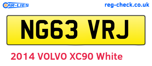 NG63VRJ are the vehicle registration plates.
