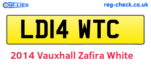 White 2014 Vauxhall Zafira (LD14WTC)