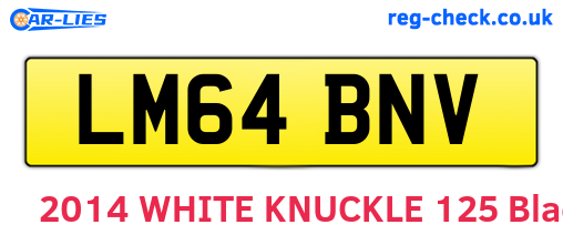 LM64BNV are the vehicle registration plates.