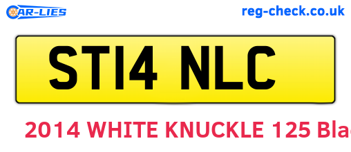 ST14NLC are the vehicle registration plates.