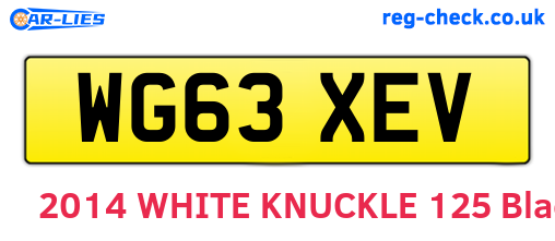 WG63XEV are the vehicle registration plates.