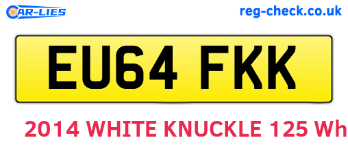 EU64FKK are the vehicle registration plates.