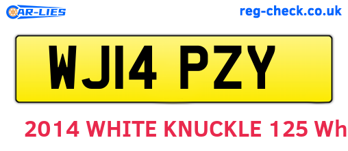 WJ14PZY are the vehicle registration plates.