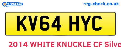 KV64HYC are the vehicle registration plates.