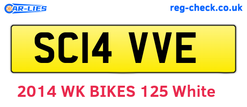 SC14VVE are the vehicle registration plates.