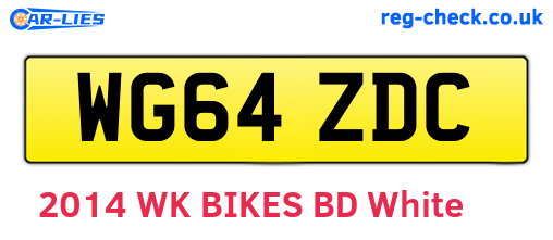 WG64ZDC are the vehicle registration plates.