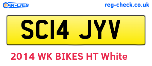 SC14JYV are the vehicle registration plates.