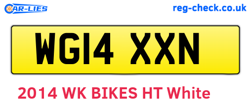 WG14XXN are the vehicle registration plates.