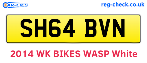 SH64BVN are the vehicle registration plates.