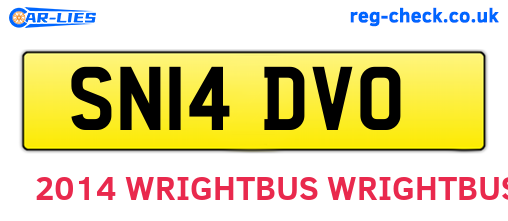 SN14DVO are the vehicle registration plates.