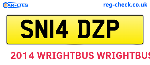 SN14DZP are the vehicle registration plates.