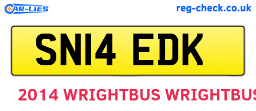 SN14EDK are the vehicle registration plates.