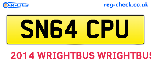 SN64CPU are the vehicle registration plates.