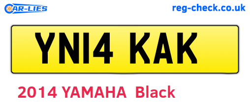 YN14KAK are the vehicle registration plates.
