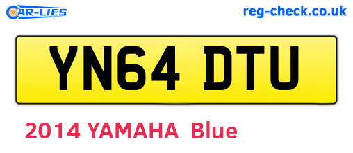 YN64DTU are the vehicle registration plates.