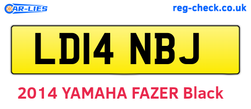 LD14NBJ are the vehicle registration plates.
