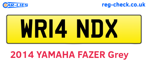 WR14NDX are the vehicle registration plates.