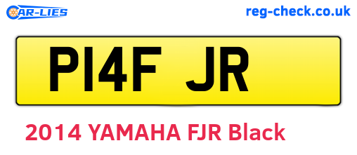 P14FJR are the vehicle registration plates.