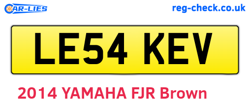 LE54KEV are the vehicle registration plates.