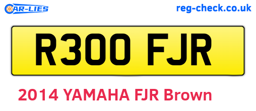 R300FJR are the vehicle registration plates.