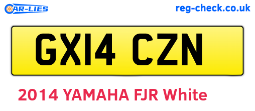 GX14CZN are the vehicle registration plates.