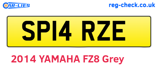 SP14RZE are the vehicle registration plates.