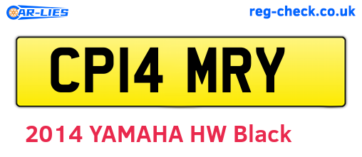 CP14MRY are the vehicle registration plates.