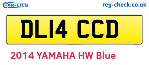 DL14CCD are the vehicle registration plates.