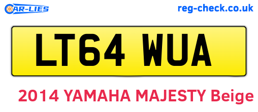 LT64WUA are the vehicle registration plates.