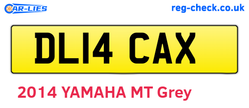 DL14CAX are the vehicle registration plates.