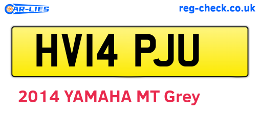 HV14PJU are the vehicle registration plates.