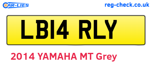 LB14RLY are the vehicle registration plates.