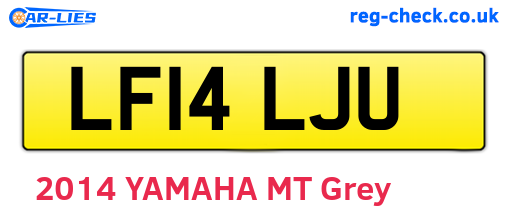 LF14LJU are the vehicle registration plates.