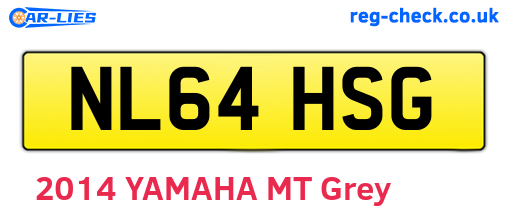 NL64HSG are the vehicle registration plates.