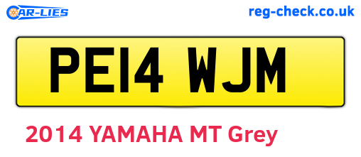 PE14WJM are the vehicle registration plates.