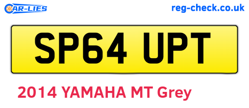 SP64UPT are the vehicle registration plates.